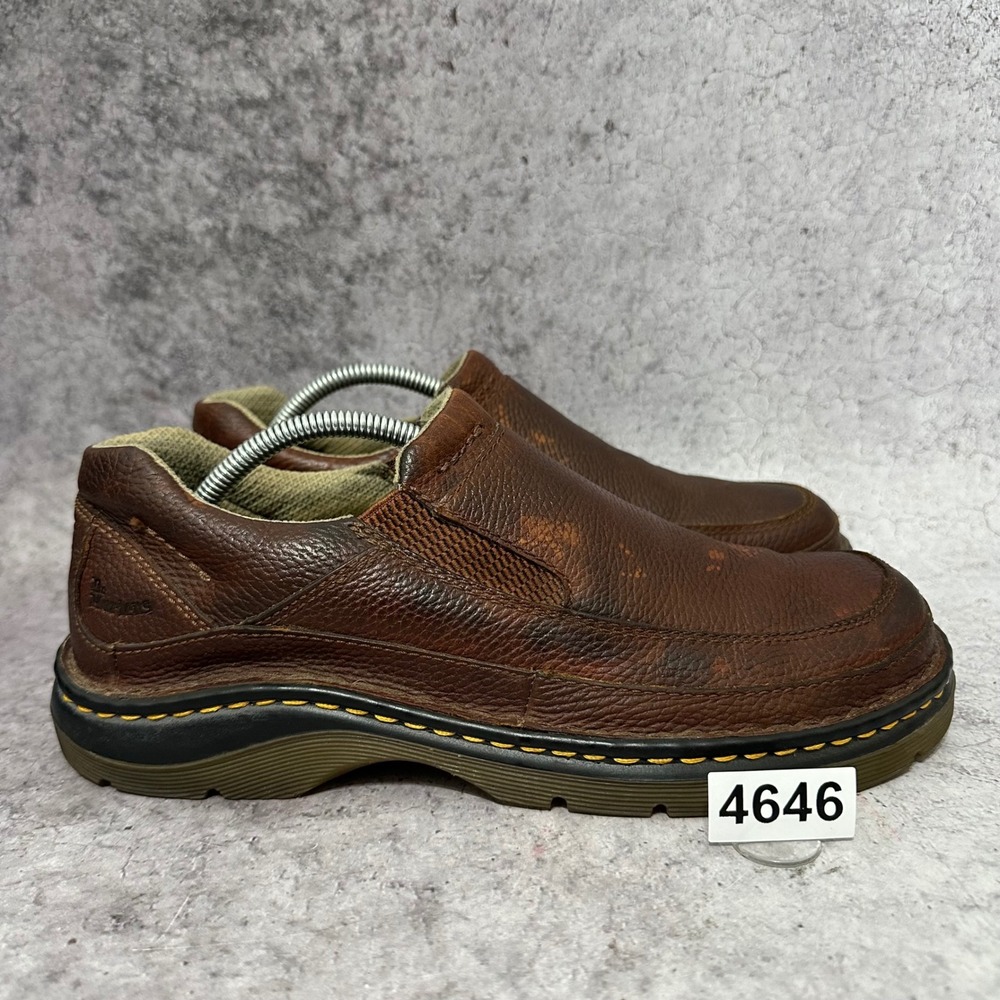 Dr. Martens Orson Slip On Men 10 Pebbled Brown Leather Loafers 11198y Shoe